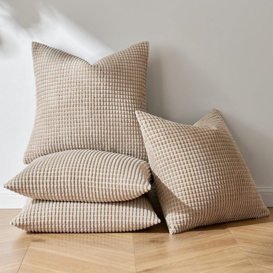 YCOLL Kussenhoes 50x50 2-delig set Bankkussen van Zachte