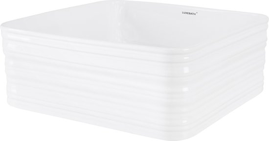 Lavabo Forme Carrée 39x39x15 cm Céramique Wit ML Design