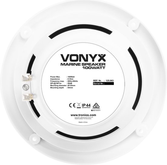 Weerbestendige 6.5 speakerset + versterker en kabel voor muziek op terras of veranda van SkyTec — afbeelding 5