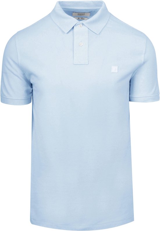 King Essentials The Rene Poloshirt Lichtblauw - Maat L - Heren - Polo shirt Heren met Korte mouw