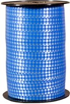 Krullint met ruitje blauw 7½mm – 7,5 mm × 228 m – Cadeaulint
