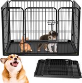 Puppyren Hondenren - Binnen en Buiten - 4 Panelen - 91 x 61 cm - Veilig en Stevig