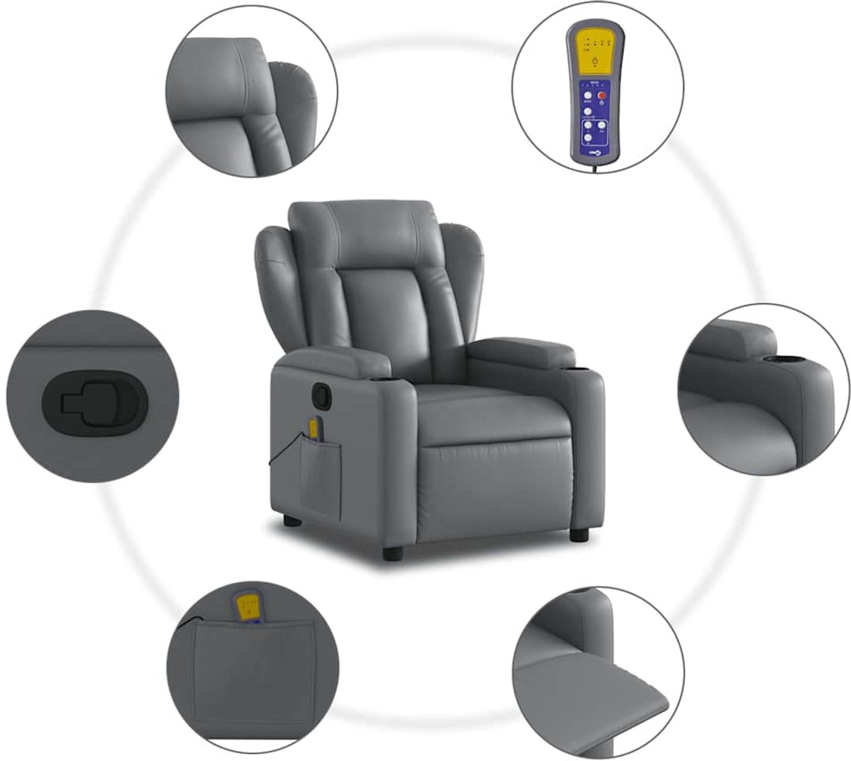 Afbeelding 3 van vidaXL Massagestoel Verstelbaar (EAN: 8721194518127)