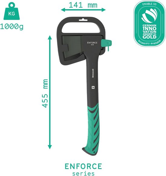 GEKO Houtkloofbijl - 3-staps injectie - Glasvezel handvat - 2 kg