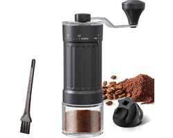 Verstelbare Handmatige Koffiemolen met Keramische Kegelmaalwerk – 40-Traps Instelling voor Aeropress, Pour Over en Moka