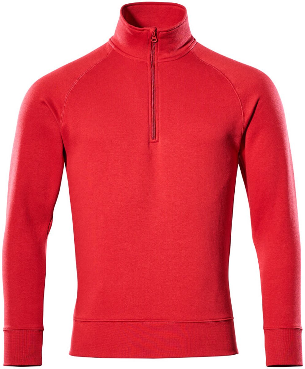 Mascot Crossover Sweatshirt met korte rits 50611-971 - Rood - 4XL