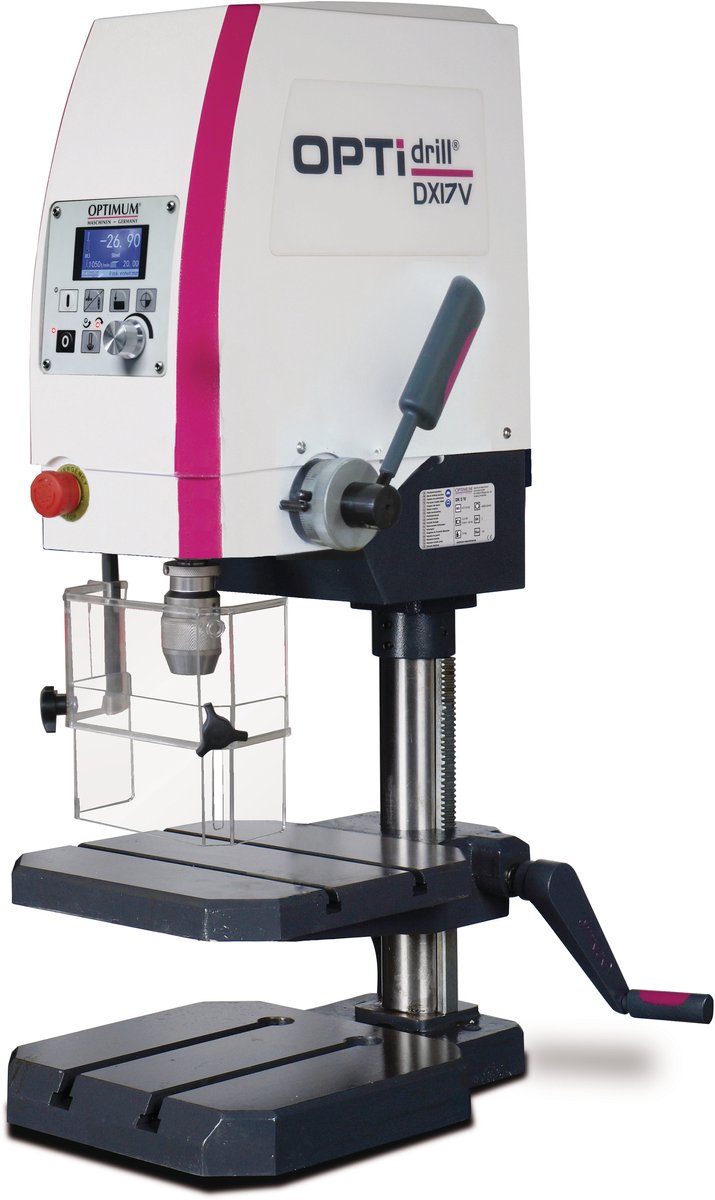 Precisie tafelboormachine boren tot ø 16 mm B16 1 kW 230 V variabele snelheden stelt zelf optimaal toerental voor Optidrill DX17V