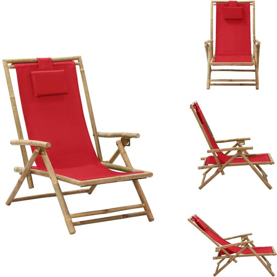 vidaXL Inklapbare leunstoel - Tuinstoel - 64 x 89 x (71-94) cm - verstelbaar - Tuinstoel van Vidaxl — afbeelding 2