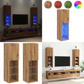vidaXL Tv-meubel met LED-verlichting 30,5x30x102 cm
