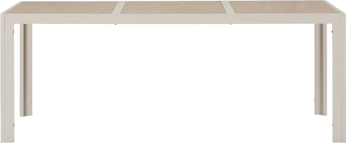 Lisomme Bosse Aluminium Tuintafel Beige - 6 Persoons - Aluminium - Weerbestendig - 196 x 91 cm