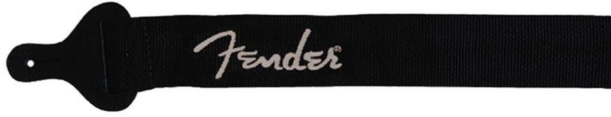 Fender 990662043 gitaarriem, 5cm breed, 'Poly Logo', grijs Fender logo