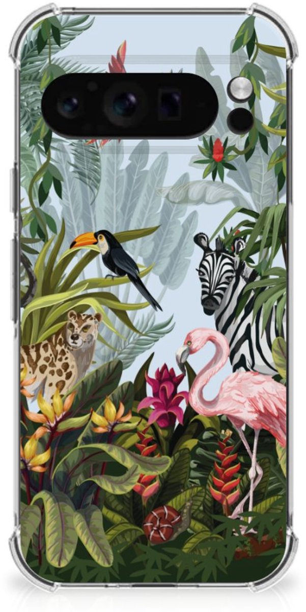 TPU Case Anti-Shock voor Case Anti-shock voor Google Pixel 9 Pro XL Jungle