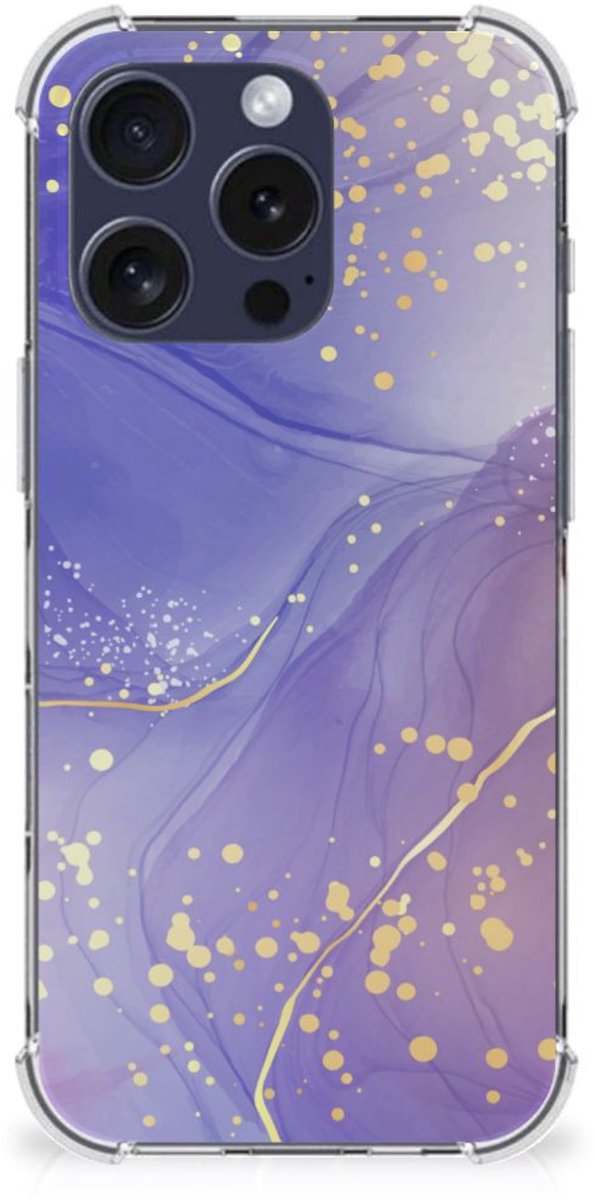 Back Cover voor iPhone 16 Pro Max Watercolor Paars