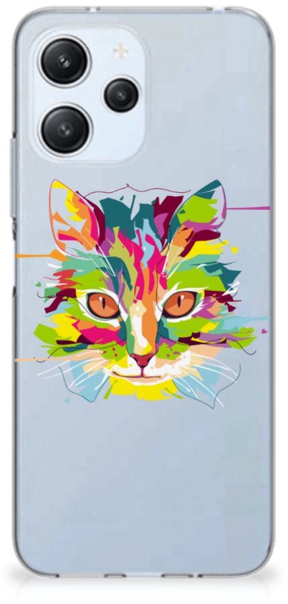 Xiaomi Redmi 12 4G Telefoonhoesje met Naam Cat Color