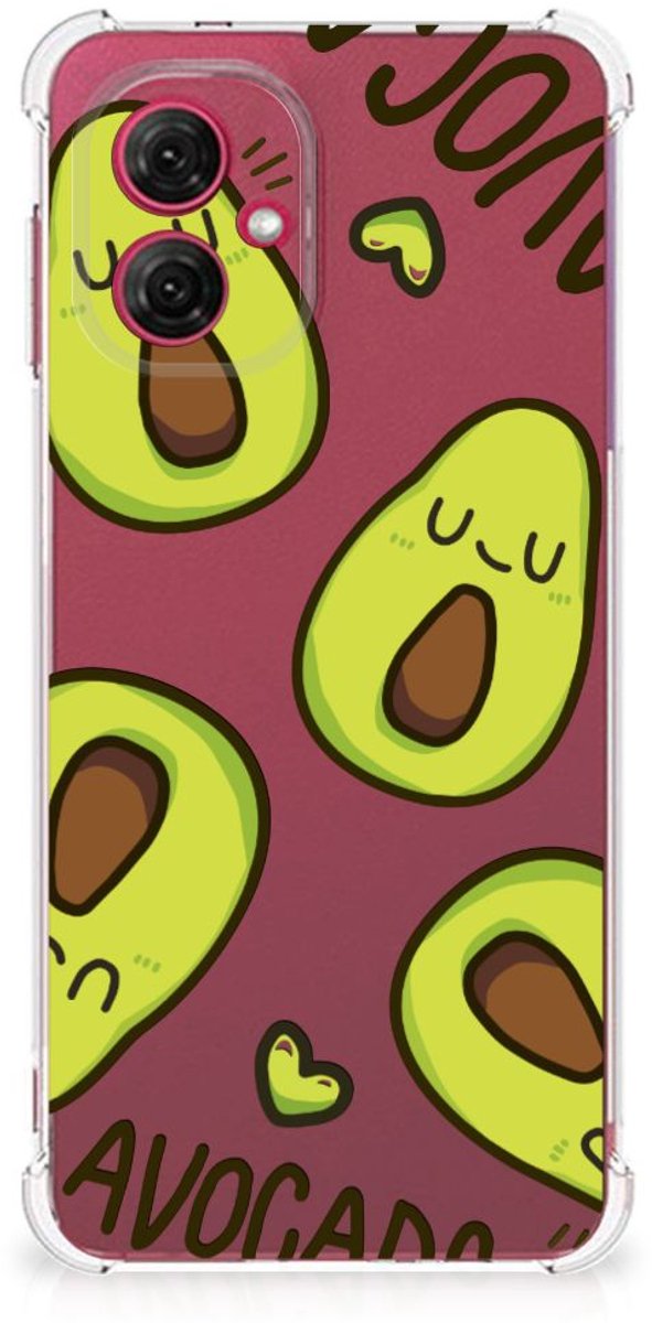 Motorola Moto G55 Stevig Bumper Hoesje Avocado Singing