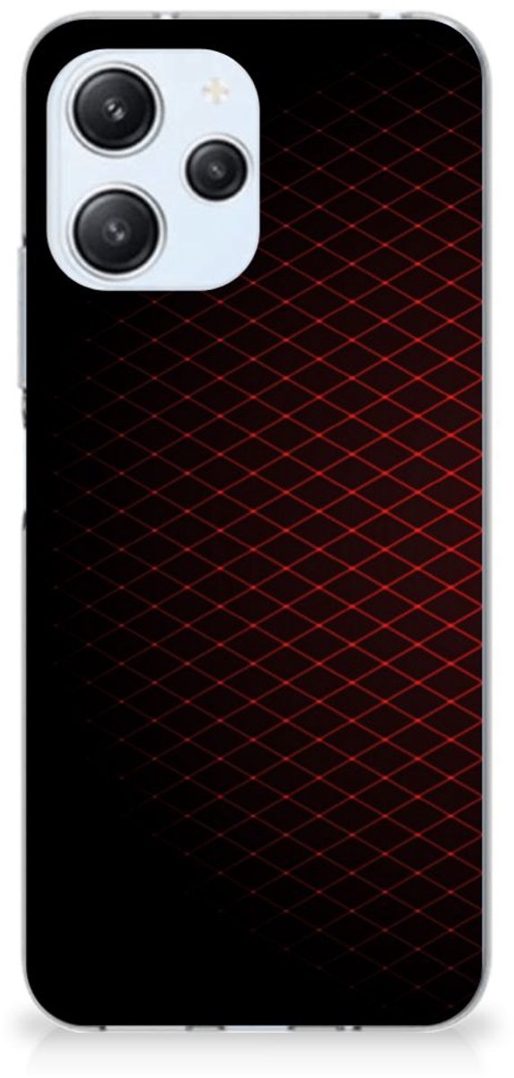 Xiaomi Redmi 12 4G TPU bumper Geruit Rood