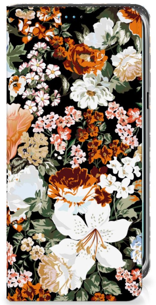 Smart Cover voor Samsung Galaxy A16 5G/4G Dark Flowers