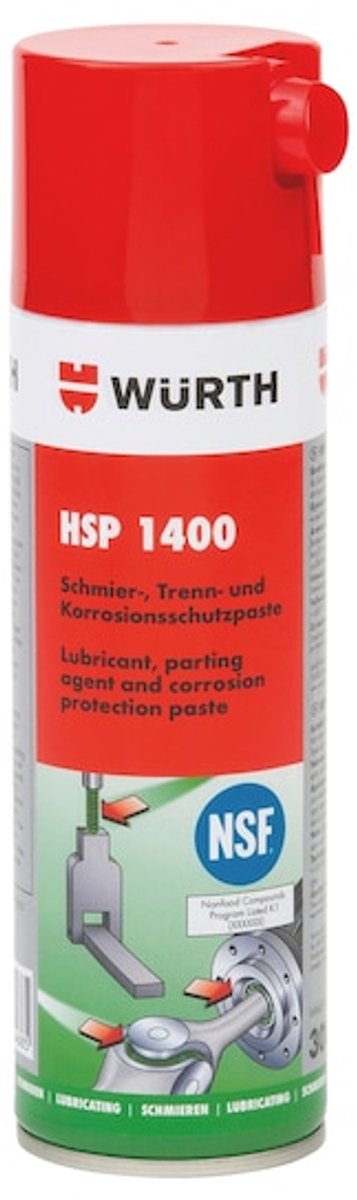 Wurth - Hogetemperatuur smeerpasta hsp 1400 - hogetemperatuur smeerpasta hsp 1400 inhoud
