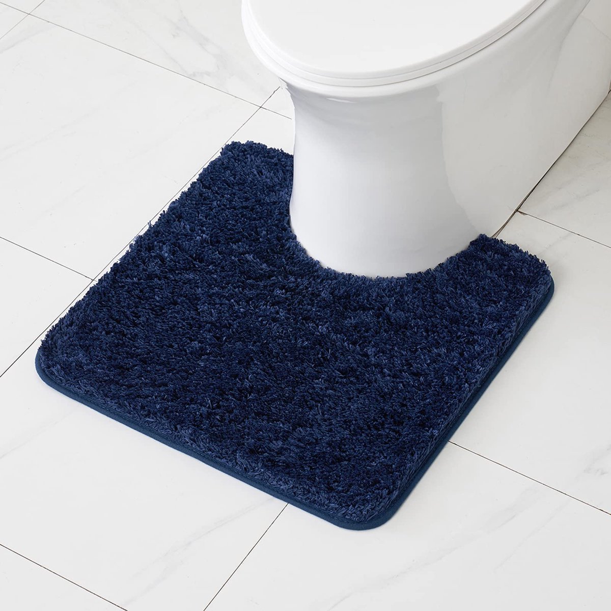 La'Moussawi ® Comfortabele en Zachte Badmat met Antislip Eigenschappen voor Badkamer en Toilet, Donkerblauw
