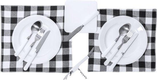 Set De Couverts Camping 21 Pièces Pour 4 Personnes – Vaisselle Inox Avec Sac Rangement, Idéal Pique-Nique Et Rando