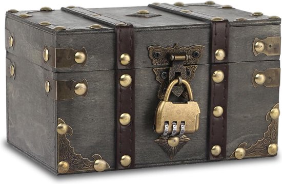 Vintage houten schatkist bruin (2 stuks) - Meubels