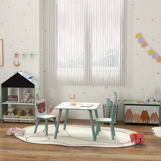 Kindertafel met stoeltjes - Kinderstoel - Kindertafel - Meubels kinderkamer van Merkloos — afbeelding 3