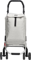 Bol.com Beagles Shop & Go Boodschappen trolley - Boodschappenkar - Duwkar - Koelvak - Vierwiel - Lichtgrijs aanbieding