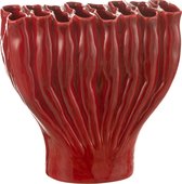 J-Line vase Multi Tubes Large - porcelaine - rouge - 35.5 cm de hauteur