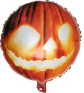 SANTEX - Oranje aluminium pompoen hoofd ballon - Decoratie > Ballonnen