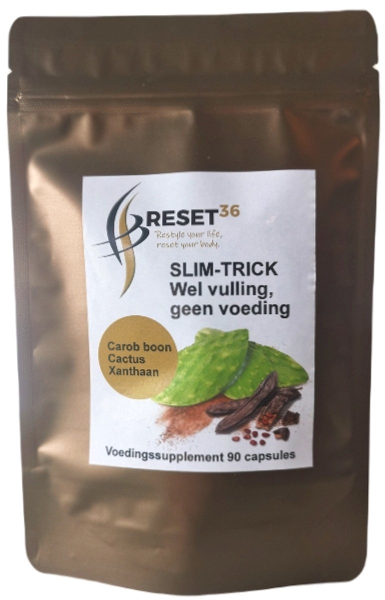 SLIM-TRICK - 90 Capsules - RESET36 - afslanksupplement - maagvulling zonder calorieën