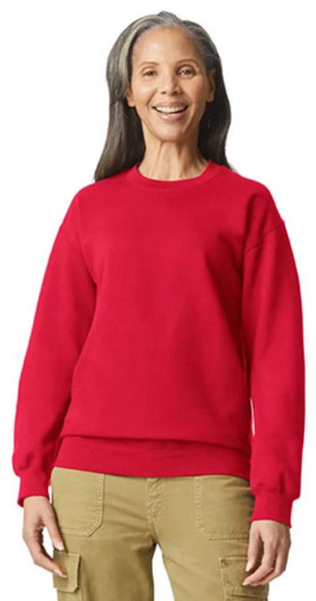 Gildan - Softstyle Midweight Fleece Crewneck Sweater - Red maat 3XL