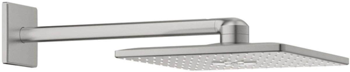 GROHE Rainshower hoofddouche+arm vierkant supersteel