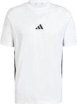 T-shirt manches courtes Adidas Essentials 3 Stripes Single Jersey Wit M / Regular Homme