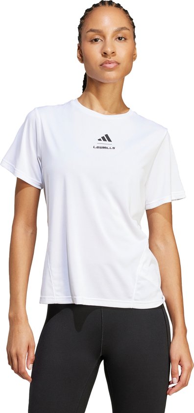 Foto: Adidas performance les mills graphic t shirt dames wit m