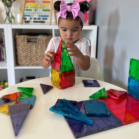 Magna-Tiles Clear Colors - Magnetische tegels voor ruimtelijk inzicht - 32 stuks