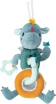 Lilliputiens - Guirlande d'activités Joe le Dragon - Guirlande toute douce avec de nombreuses activités qui stimulent les sens - Les Bagues de la Guirlande se détachent - Facile à attacher grâce à la ficelle - Convient dès 6 mois