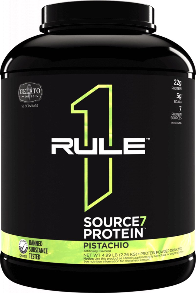 Rule1 R1 Source7 Gelato Protein (4lbs) Pistachio Ice Cream - Eiwitten - Eiwit Mix