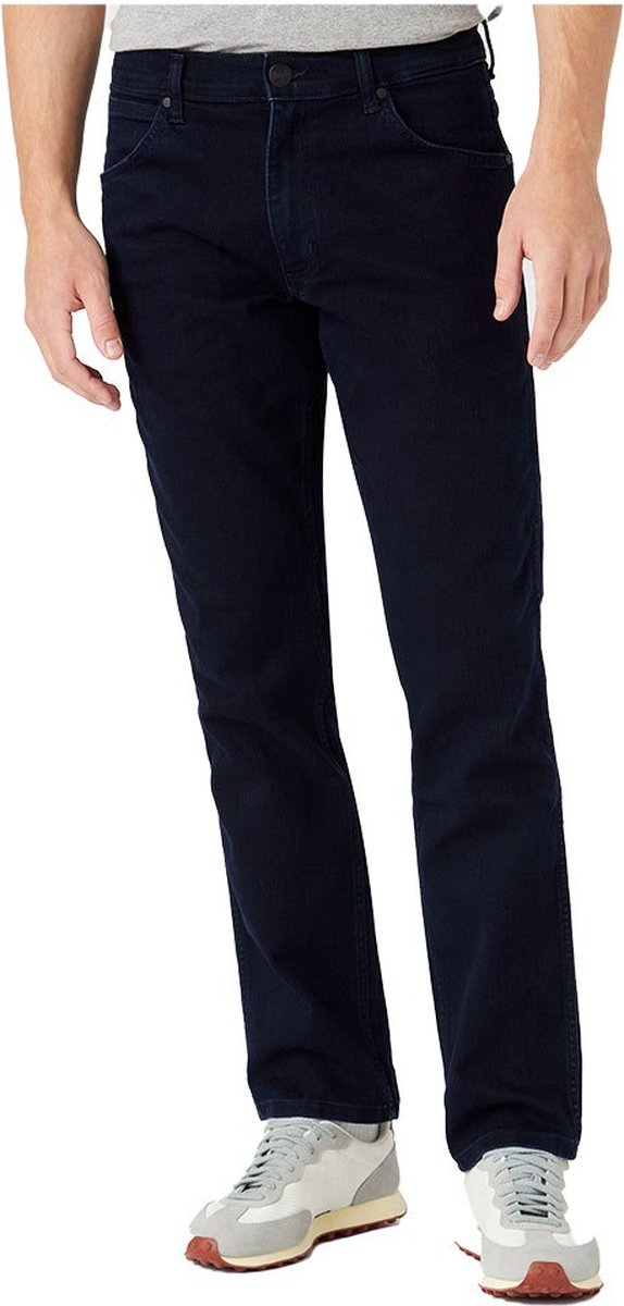 Wrangler Greensboro Heren Tapered Fit Jeans W42 X L36 Zwart