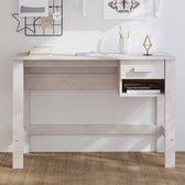 The Living Store HAMAR bureau - wit - 110x40x75 cm - massief grenenhout