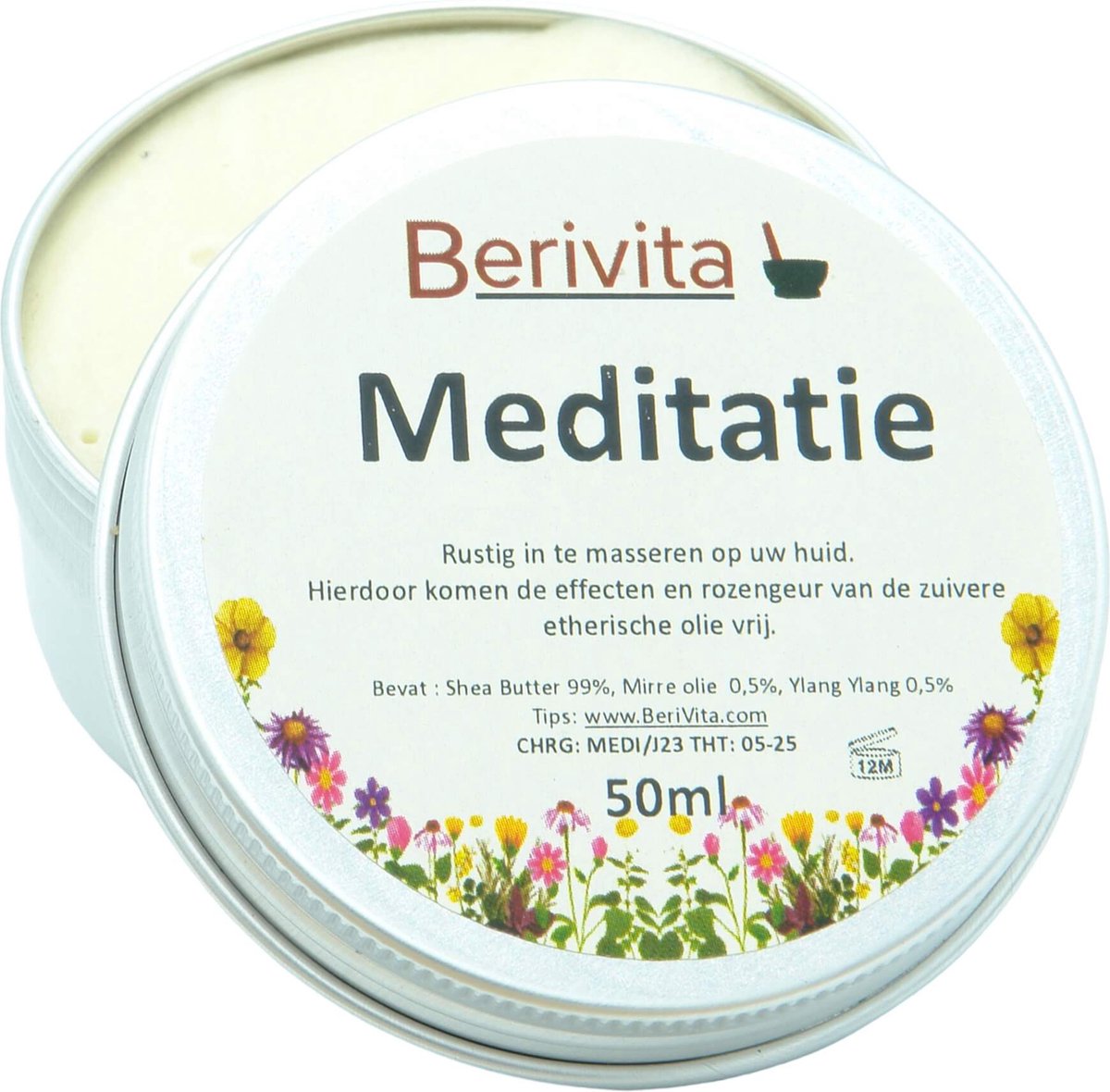 Goedkoopste Meditatie Zalf 50ml - Shea Butter Geurzalf met inspirerende Mirre Olie en Ylang Ylang Olie