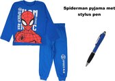 Spiderman - Marvel - Pyjama - Koningsblauw met Stylus Pen. Maat 92 cm / 2 jaar.