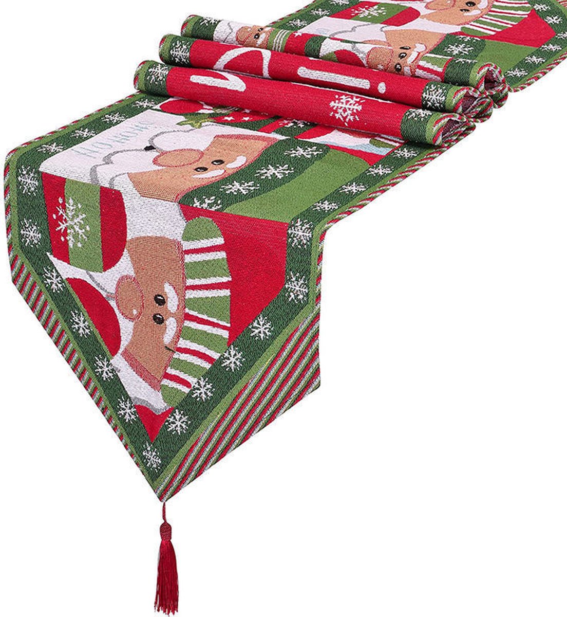 Kerst tafelloper Kerst tafelkleed Kerst Tafelloper Kerstdecoratie Kerstversiering Kerstkleed Kersttafellaken - 180 Cm