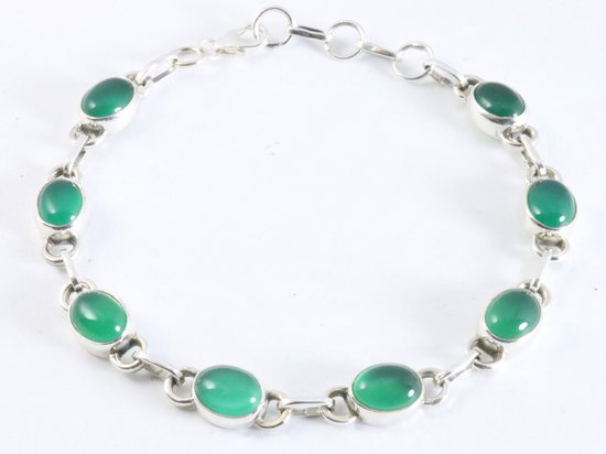 Zilveren armband met jade