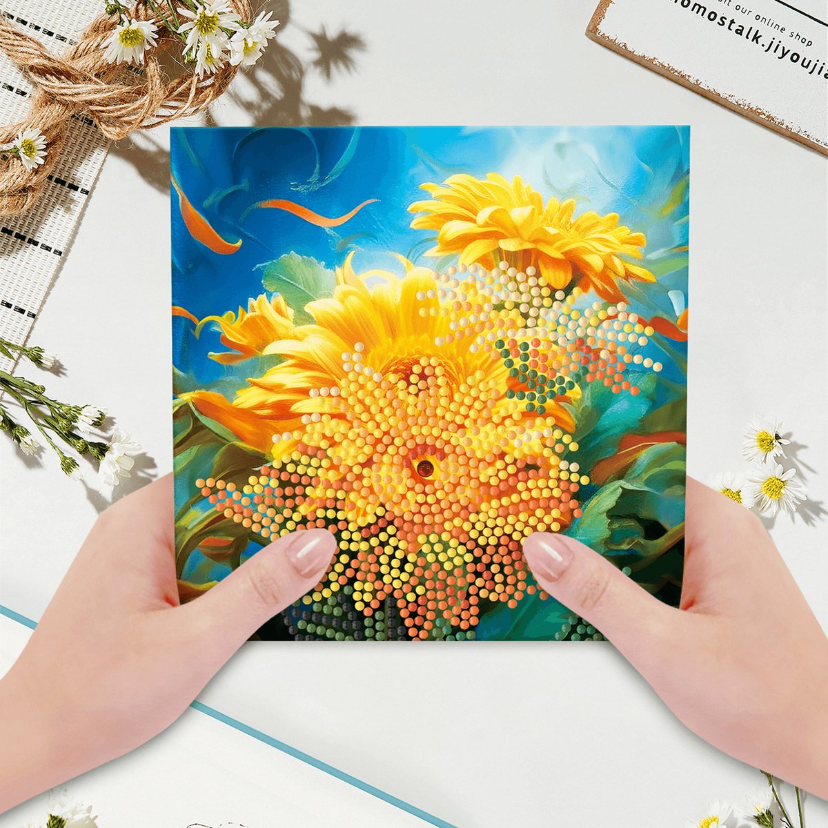 Adorzy Diamond Painting Kaarten – 12 Wenskaarten met envelop - Diamond Painting Volwassenen – Diamond Painting Volledig Pakket — afbeelding 11