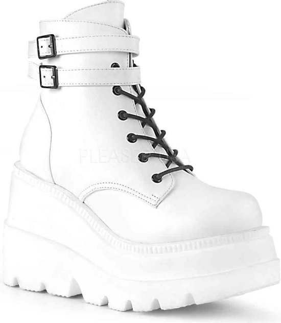 SHAKER-52 (EU 36 = US 6) 4 1/2 Wedge PF Bottines à lacets, fermeture éclair latérale