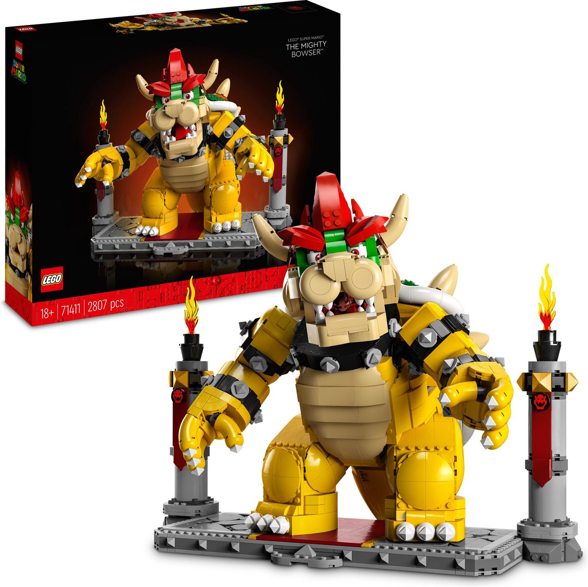 LEGO Super Mario De machtige Bowser, Bouwbaar 3D Model, Verzamelitem & Cadeau Idee - 71411 — afbeelding 13