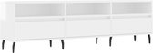vidaXL - Tv-meubel - 150x30x44,5 - cm - bewerkt - hout - hoogglans - wit