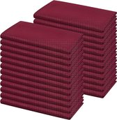 24-pack dinerservetten, servetten van polyesterstof, 18 x 18 inch, zacht en comfortabel met omzoomde randen, wasbaar, bordeauxrode tafelservetten voor bruiloften, barfeesten (bordeaux)