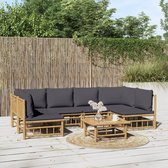 The Living Store Tuinset Bamboe - Lounge - 55x65x30 cm - Modulair