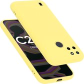 Cadorabo Hoesje geschikt voor Realme C21Y / C25Y in LIQUID GEEL - Beschermhoes gemaakt van flexibel TPU silicone Case Cover